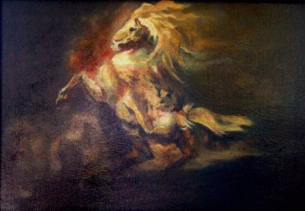 Copy of Théodore Géricault  "Grey Horse rearing" / COPIE de Théodore Géricault "Cheval Gris Se Cabrant"